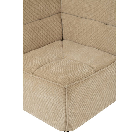 J-Line Hoekzetel Grid Populierenhout/Mousse Donker Beige