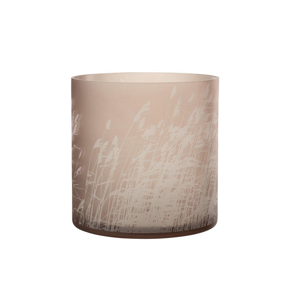 J-Line lantaarn gras - glas - beige - extra groot