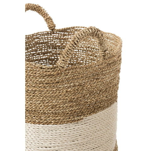 J-Line manden - zeegras - wit/naturel