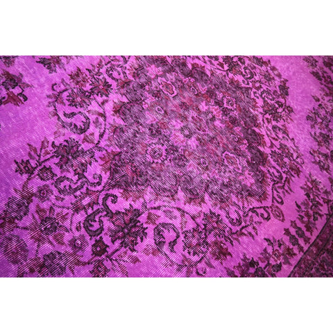 Paars vintage vloerkleed - 262x162 cm - HANDGEMAAKT