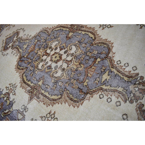 Licht vintage vloerkleed - 208x113 cm - HANDGEMAAKT