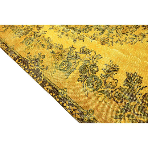 Geel vintage vloerkleed - 290x163 cm - HANDGEMAAKT