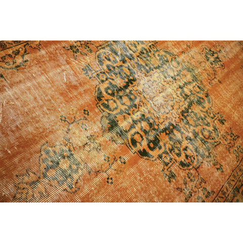Geel vintage vloerkleed - 248x168 cm - HANDGEMAAKT