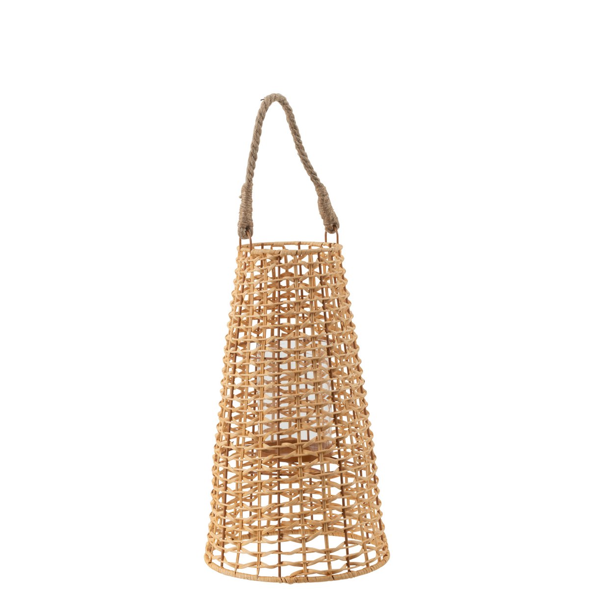 J-Line lantaarn Anais - rotan - naturel - small