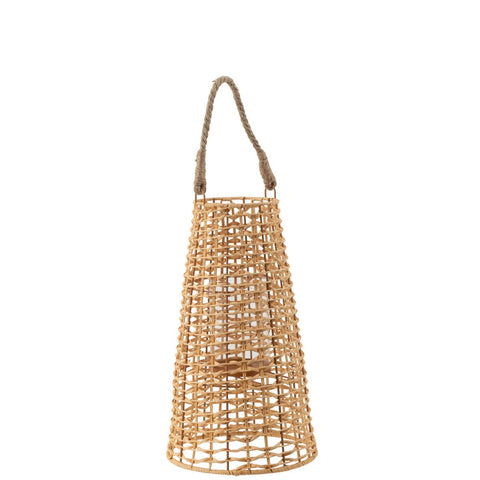 J-Line lantaarn Anais - rotan - naturel - small