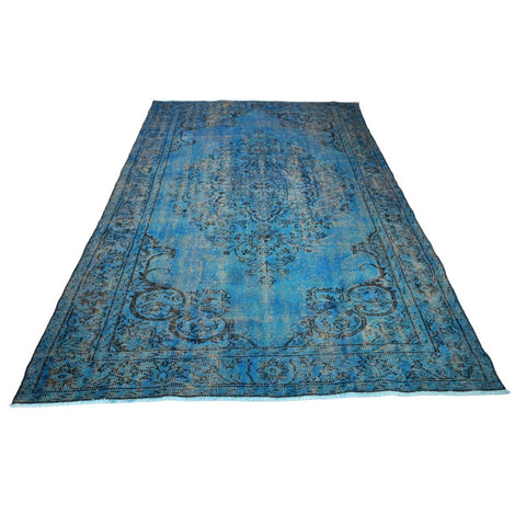 Turquoise vintage vloerkleed - 276x175 cm - HANDGEMAAKT