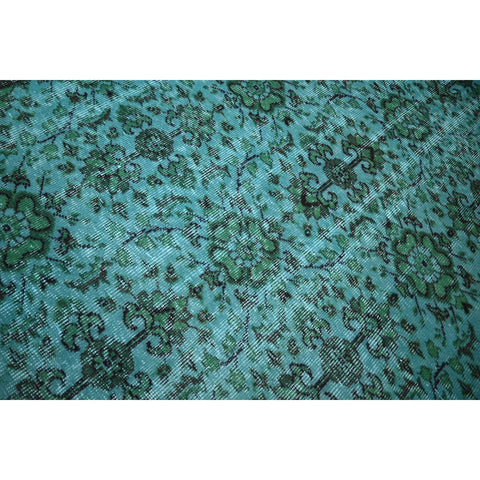 Turquoise vintage vloerkleed - 277x167 cm - HANDGEMAAKT