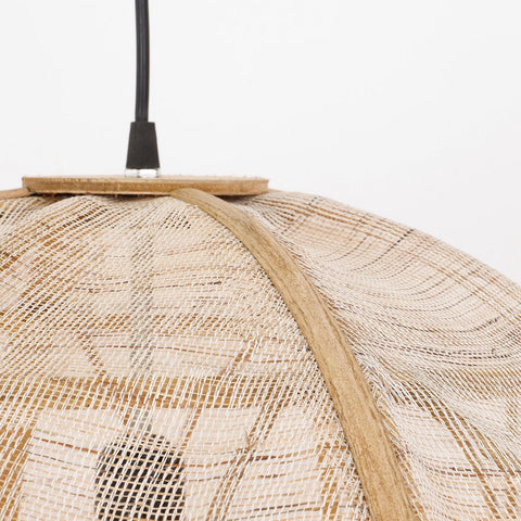 Pella Hanglamp - H44 x Ø45 cm - Linnen - Beige