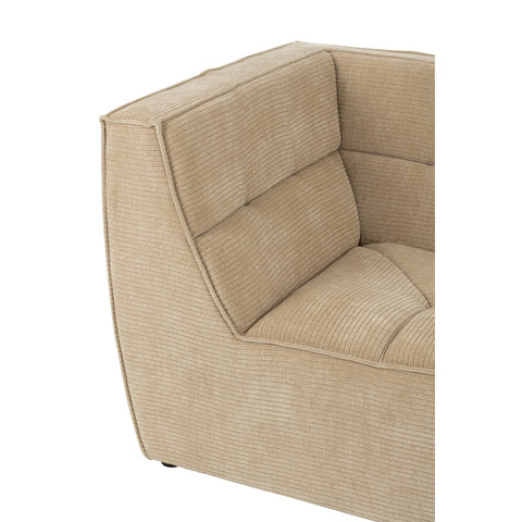 J-Line Hoekzetel Grid Populierenhout/Mousse Donker Beige