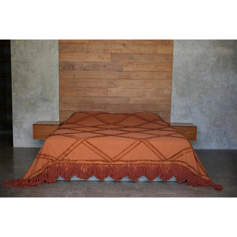 De Berber-bedsprei - Terracotta