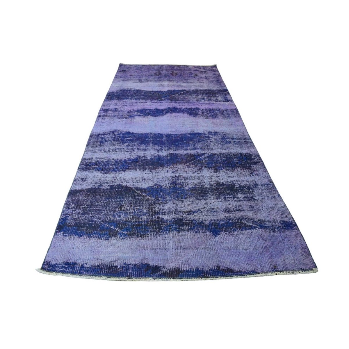 Blauw vintage vloerkleed - 274x114 cm - HANDGEMAAKT