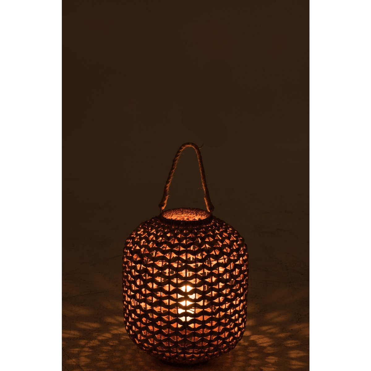 J-Line lantaarn Lena Water - riet - naturel - large