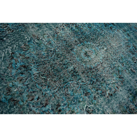 Turquoise vintage vloerkleed - 246x164 cm - HANDGEMAAKT