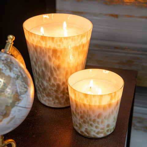 J-Line geurkaars - Neon Night - wit/goud - L