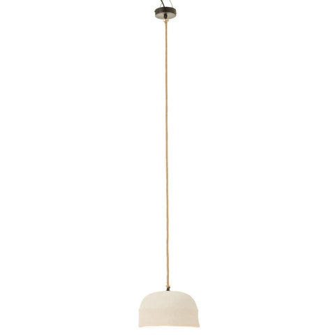 J-Line Hanglamp Cup Papier Mache Wit Large