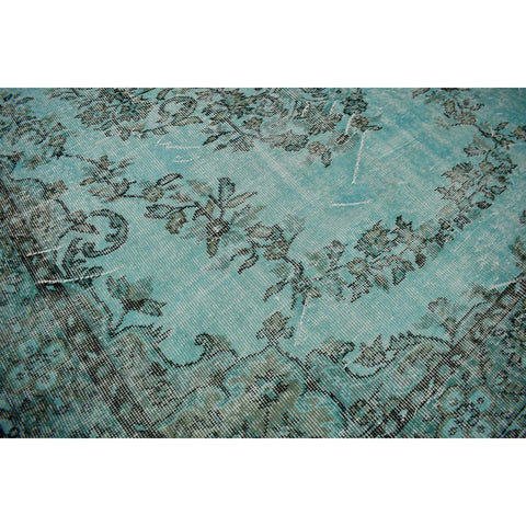 Turquoise vintage vloerkleed - 281x187 cm - HANDGEMAAKT