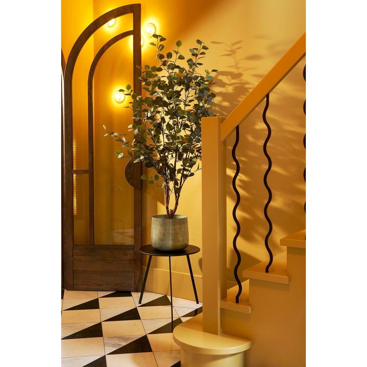 Eucalyptus Kunstplant in Bloempot - H120 x Ø55 cm - Groen