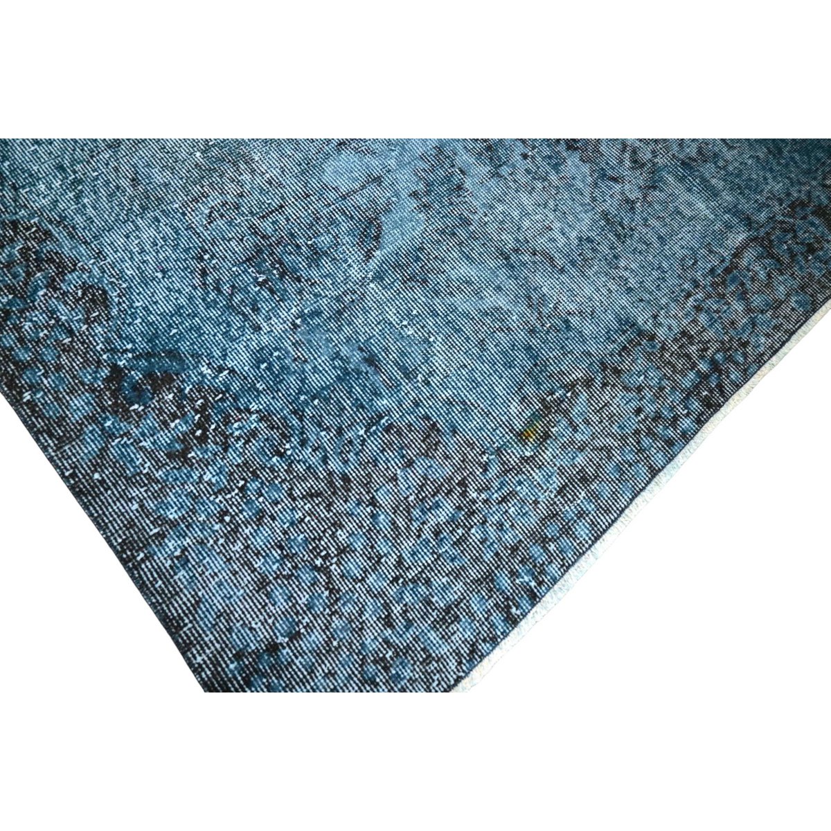 Blauw vintage vloerkleed - 295x180 cm - HANDGEMAAKT