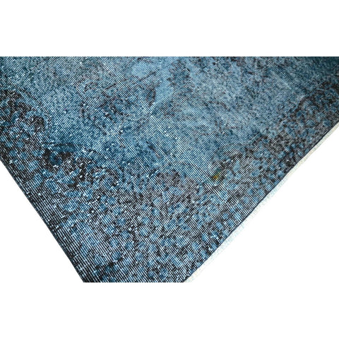 Blauw vintage vloerkleed - 295x180 cm - HANDGEMAAKT