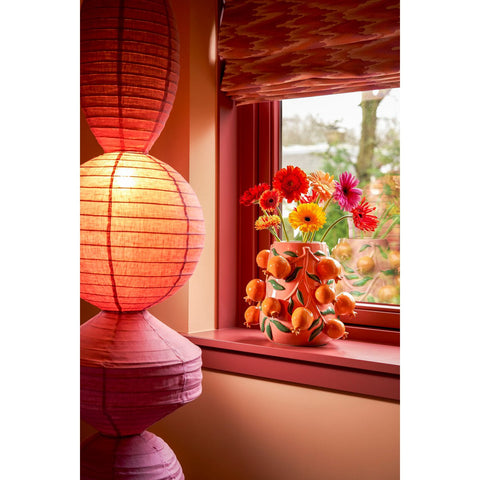 Melika Vaas - H31 x Ø34 cm - Keramiek - Roze