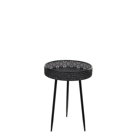 Lagune Bijzettafel - H58 x Ø40 cm - Metaal - Zwart