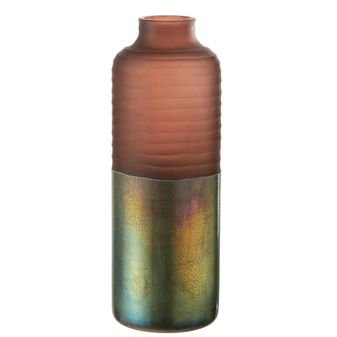J-Line vaas Mat/Blinkend - glas - roze - large