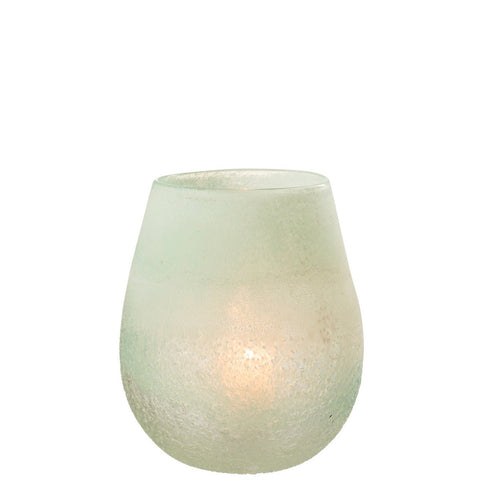 J-Line lantaarn Scavo - glas - aqua - groot