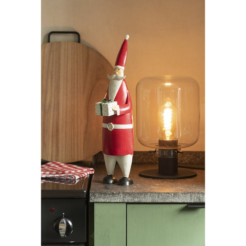 J-Line kerstfiguur Kerstman - ijzer - wit/rood - large