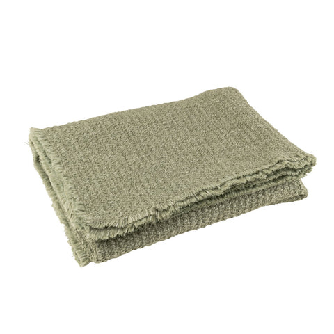 J-Line Plaid Gerafelde Randen Katoen/Polyester Groen