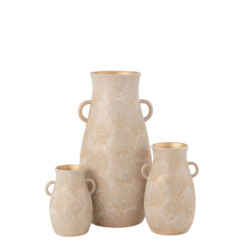 J-Line Amphora Vaas Terra Rose Goud Groot