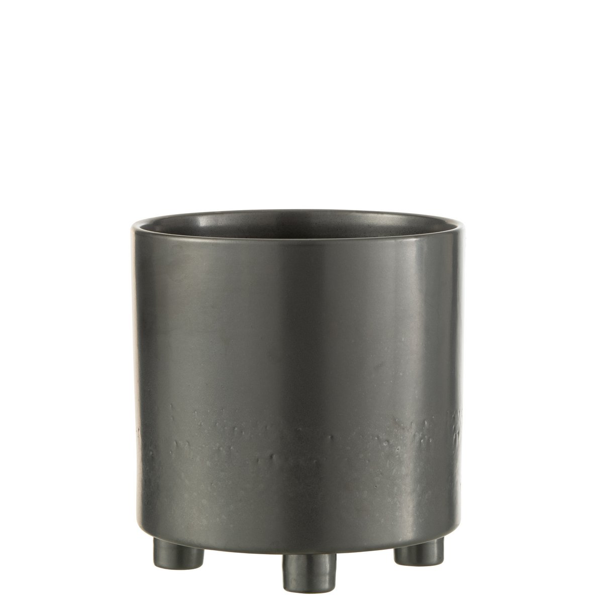 J-Line Bloempot Smoke Keramiek Grijs/Zwart Extra Large