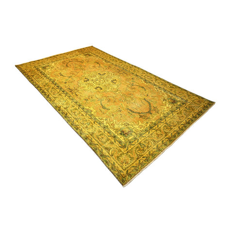 Geel vintage vloerkleed - 293x170 cm - HANDGEMAAKT
