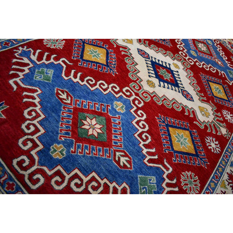 Rood kazak vloerkleed - 270x167 cm - HANDGEMAAKT