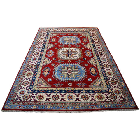 Rood kazak vloerkleed - 271x185 cm - HANDGEMAAKT