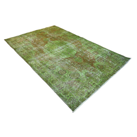 Groen vintage vloerkleed - 258x162 cm - HANDGEMAAKT