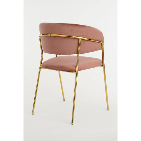Moony Eetkamerstoel - Velvet - Roze