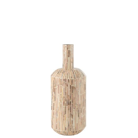 J-Line vaas Nuye Druppel - schelpen/papier - beige
