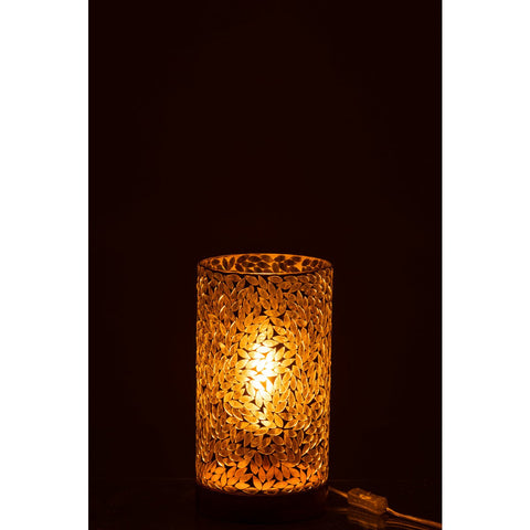 J-Line tafellamp Mozaiek - glas - groen - small