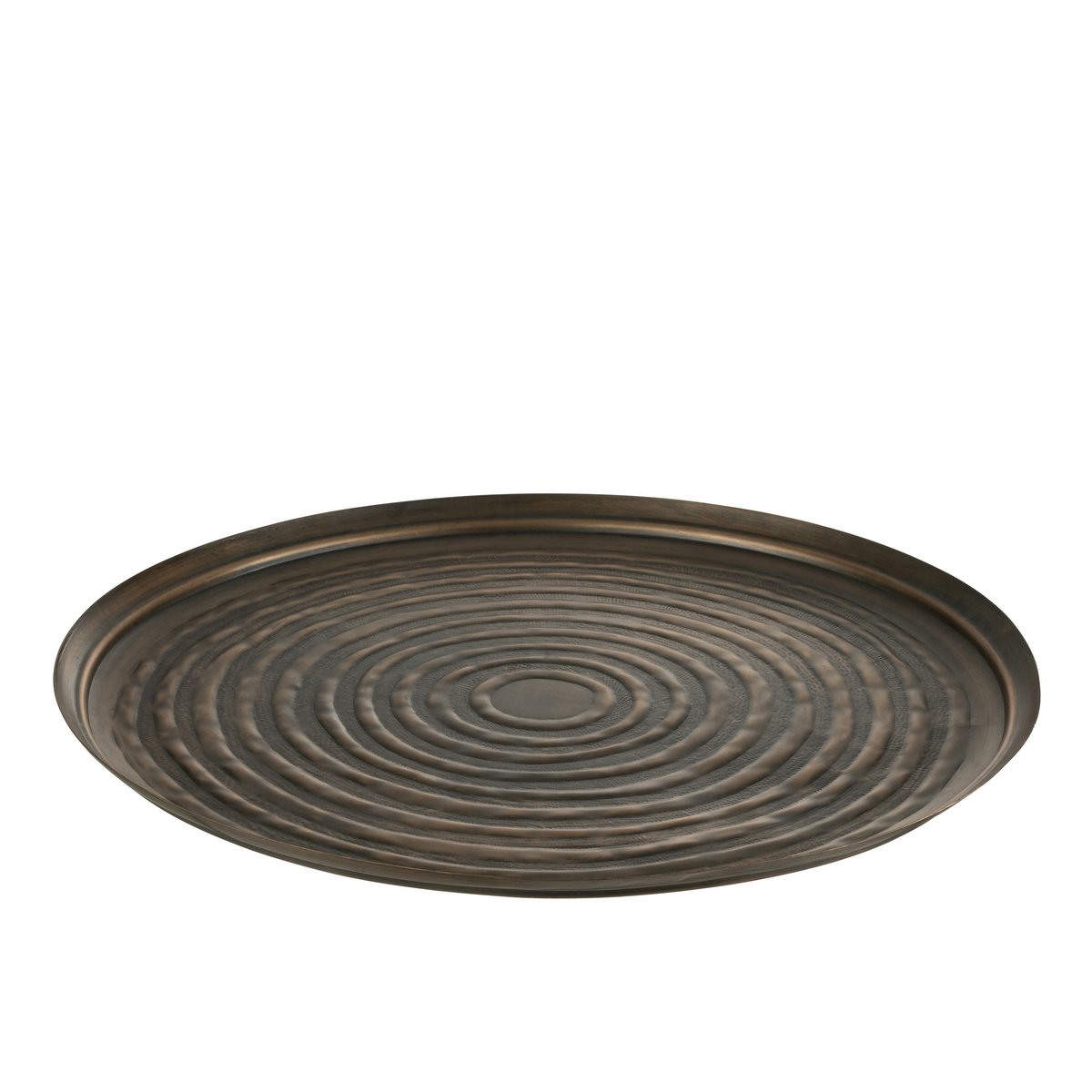 J-Line plateau Rond Klassiek - ijzer - brons - large