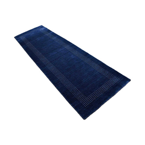 Blauwe Gabbeh loper - 285x83 cm - HANDGEMAAKT