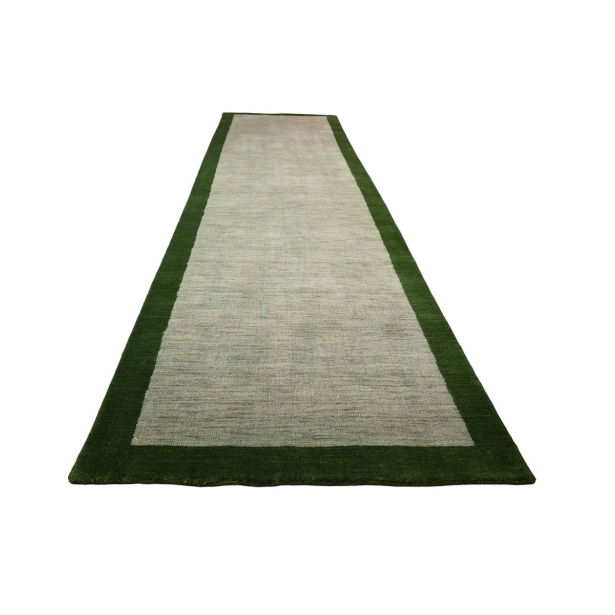 Groen Gabbeh loper - 310x83 cm - HANDGEMAAKT