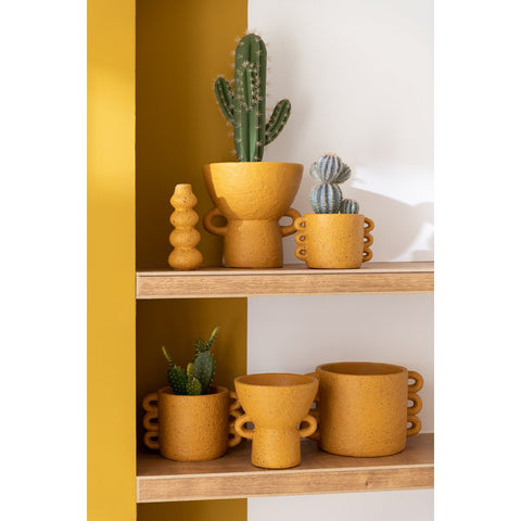 J-Line Succulent+Pot Cement Groen
