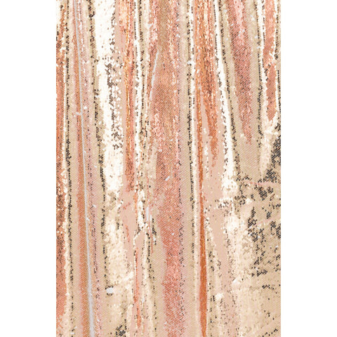 J-Line Gordijn Omkeerbaar Sequin Champagne/Wit