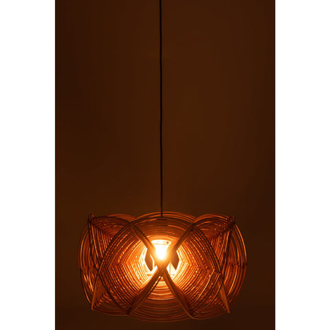 J-Line Golven Rotan lampenkap - jute - naturel