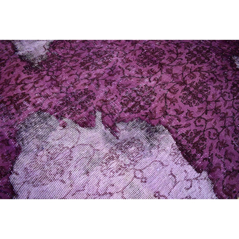 Paars vintage vloerkleed - 258x163 cm - HANDGEMAAKT