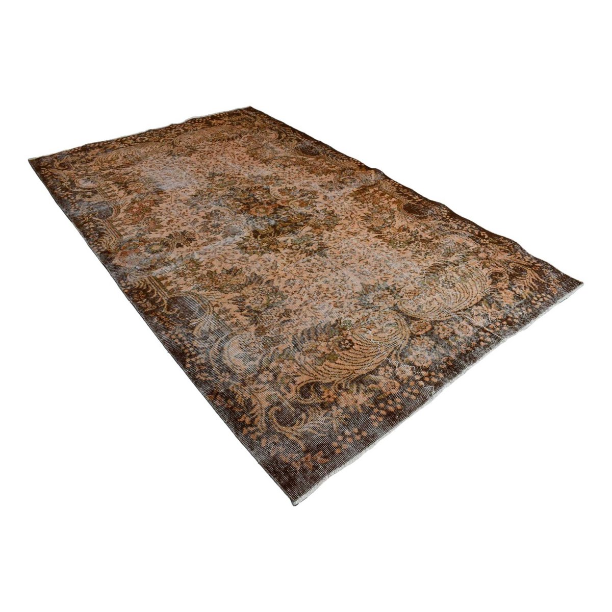Bruin vintage vloerkleed - 283x176 cm - HANDGEMAAKT