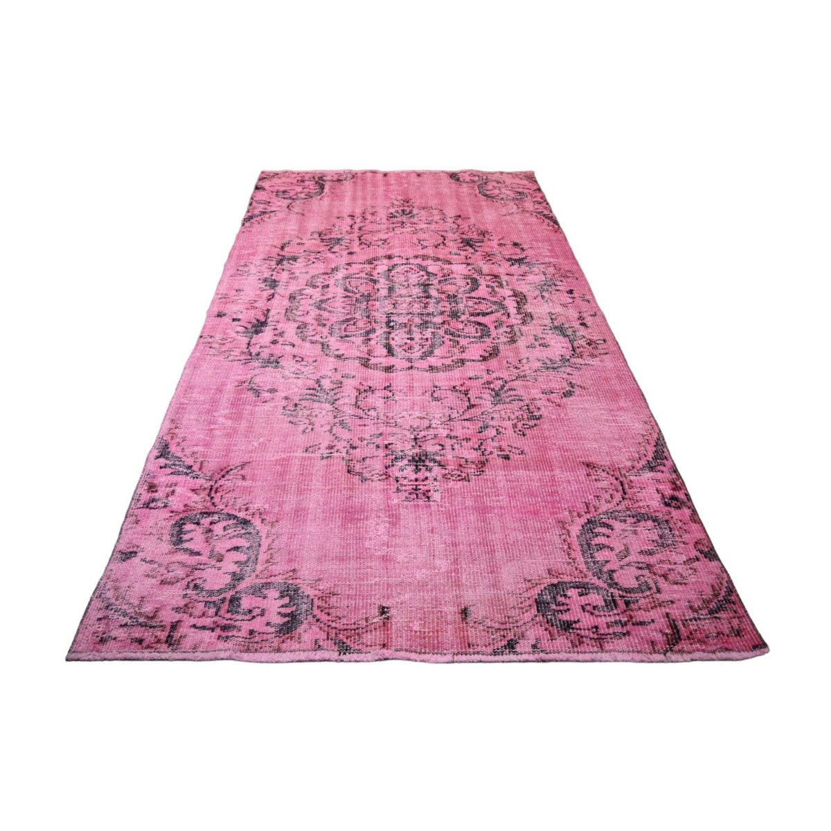 Roze vintage vloerkleed - 234x128 cm - HANDGEMAAKT