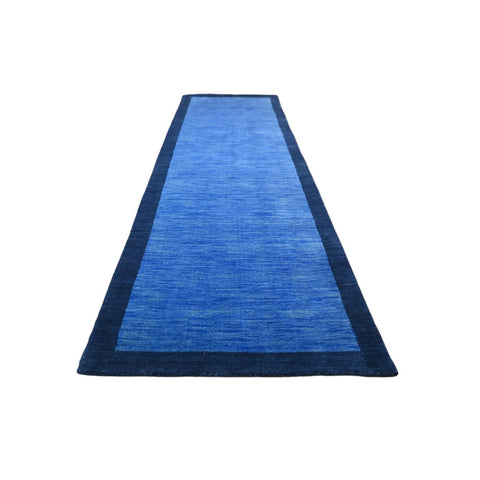 Blauw Gabbeh loper - 228x70 cm - HANDGEMAAKT
