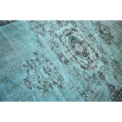 Turquoise vintage vloerkleed - 277x177 cm - HANDGEMAAKT