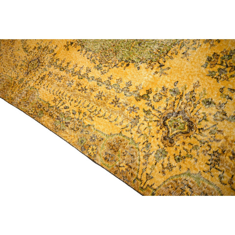 Geel vintage vloerkleed - 290x178 cm - HANDGEMAAKT
